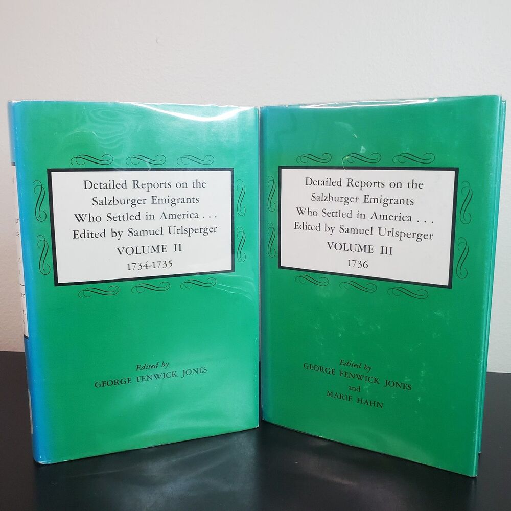 Samuel Urlsperger Detailed Reports Salzburger Emigrants Who Settled America Lot